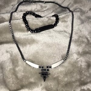 Mens necklace and bracelet duo